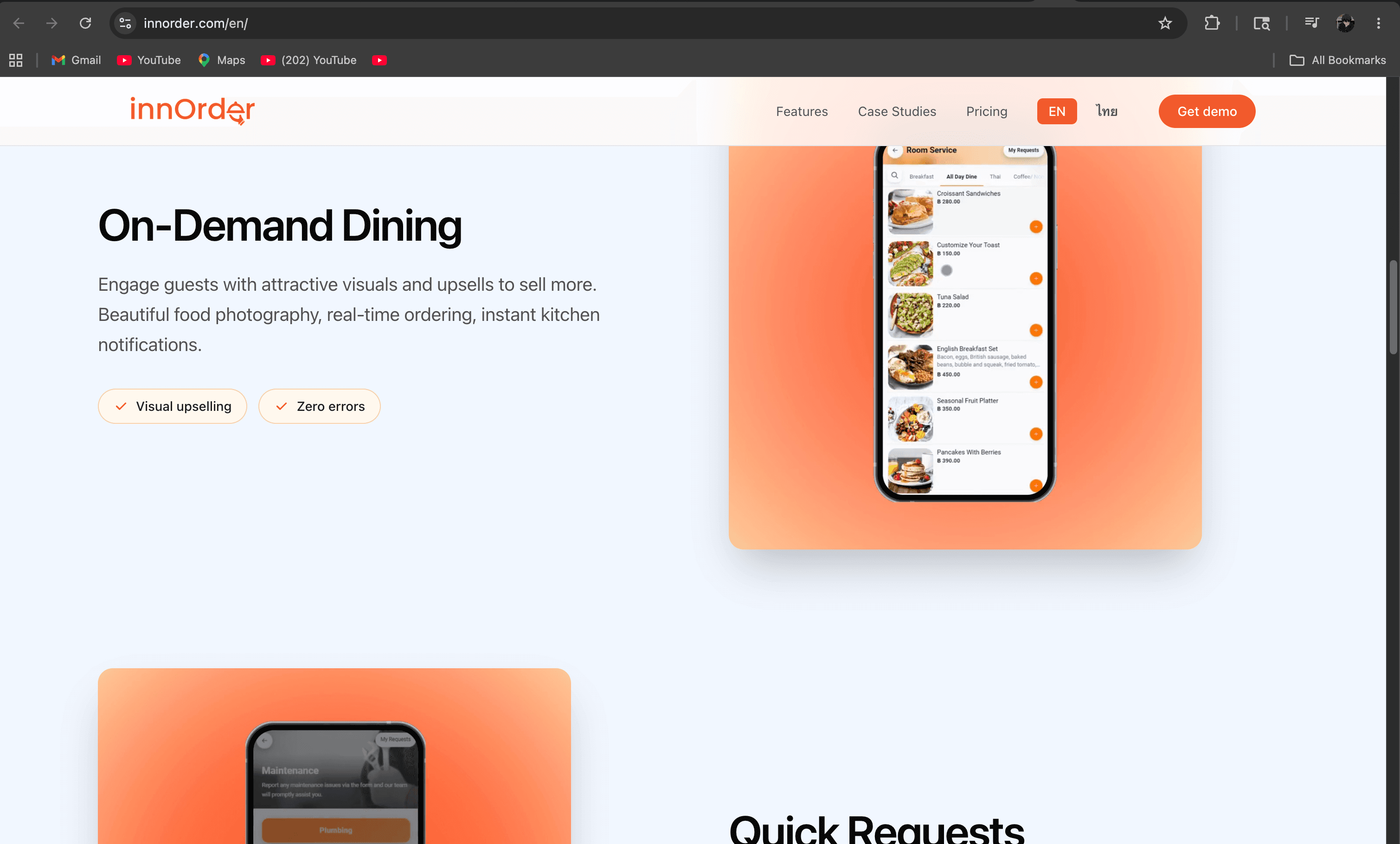 innorder — Product Landing Page screenshot 3